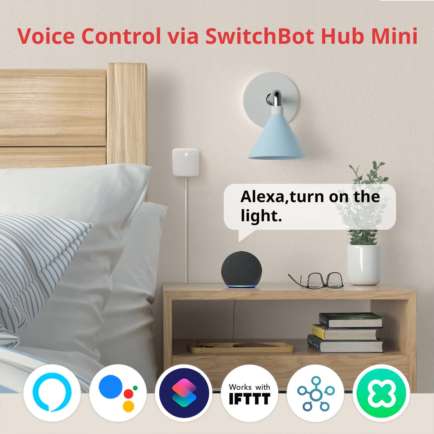 SwitchBot Smart Switch Button Pusher - Bluetooth Fingerbot for Rocker Switch/One-Way Button, Automatic Light Switch, Timer and APP Control, Works with Alexa When Paired with SwitchBot Hub (White)