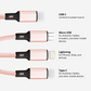 USB-C Rose Gold 3-in-1 Charging Cable