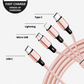 USB-C Rose Gold 3-in-1 Charging Cable