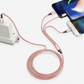 USB-C Rose Gold 3-in-1 Charging Cable