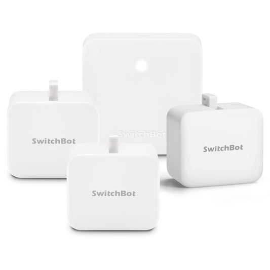 SwitchBot Smart Switch Button Pusher - Bluetooth Fingerbot for Rocker Switch/One-Way Button, Automatic Light Switch, Timer and APP Control, Works with Alexa When Paired with SwitchBot Hub (White)