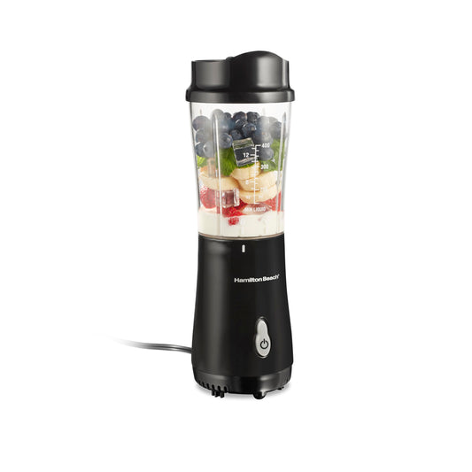 Hamilton Beach Portable Blender for Shakes and Smoothies, 14 Oz BPA Free Travel Cup & Lid, Durable Stainless Steel Blades, Personal Smoothie Blender, Coral (51171)