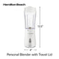 Hamilton Beach Portable Blender for Shakes and Smoothies, 14 Oz BPA Free Travel Cup & Lid, Durable Stainless Steel Blades, Personal Smoothie Blender, Coral (51171)