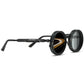 Adjustable Tint Sunglasses, 1-9 Gears Nightshift Glasses Retro Round Polarized Dimming Glasses ND Filter Lenses