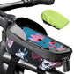 whale fall Bike Frame Bag Waterproof, 3D Eva Hard Shell, Bike Phone Holder, Bicycle Top Tube Bag, Cycling Pouch with Rain Cover, Bike Accessories for Phones Under 7"