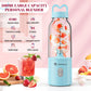 Portable Personal Blender 17 OZ/500 ML Juicer, 175W Personal Size Blender, Ideal for Smoothies, Ice Blending, Juicing, and Food Processing, Compact, Convenient, and Versatile (Pink)