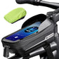 whale fall Bike Frame Bag Waterproof, 3D Eva Hard Shell, Bike Phone Holder, Bicycle Top Tube Bag, Cycling Pouch with Rain Cover, Bike Accessories for Phones Under 7"
