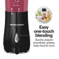 Hamilton Beach Portable Blender for Shakes and Smoothies, 14 Oz BPA Free Travel Cup & Lid, Durable Stainless Steel Blades, Personal Smoothie Blender, Coral (51171)