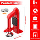 Portable Alarm Door Stopper - 80dB Anti-Theft Security Alarm Door Stoppers for Bottom of Door, Adjustable and Easy to Install for Home, Office, and Travel, Door Security Devices (Red)