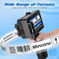 Handheld Inkjet Printer Gun MS-Z10 with 42ml Quick-Drying Ink Cartridge Portable Handheld Printer for Text/Barcode/Logo/QRCode/Counter/Batch Number/Date Coder(Printing Height: 0.08-0.5Inch)
