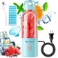 Portable Personal Blender 17 OZ/500 ML Juicer, 175W Personal Size Blender, Ideal for Smoothies, Ice Blending, Juicing, and Food Processing, Compact, Convenient, and Versatile (Pink)