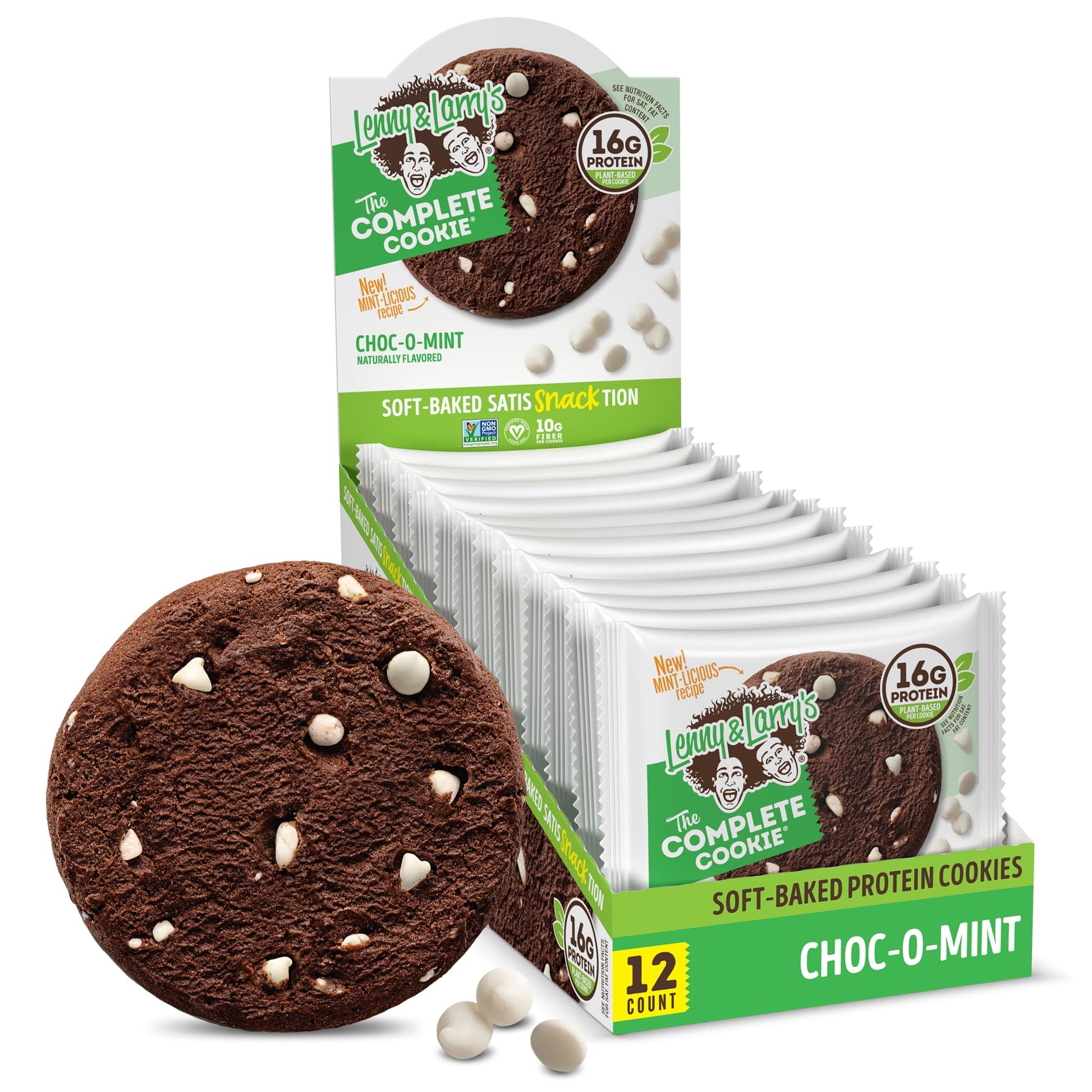 Lenny & Larry's The Complete Cookie, Big Time Brownie, Soft Baked, 16g Plant Protein, Vegan, Non-GMO, 4 Ounce Cookie (Pack of 12)