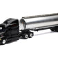 Peterbilt 387 Truck Black with Tanker Trailer Silver "Long Haul Truckers" Series 1/43 Diecast Model by New Ray
